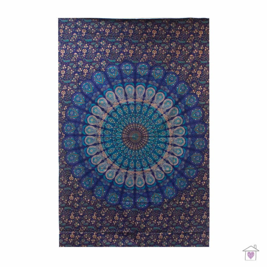 Classic Mandala Double Cotton Bedspread / Wall Hanging