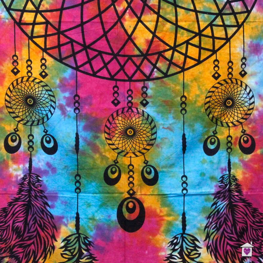 Dreamcatcher Single Cotton Bedspread / Wall Hanging - Image 2