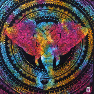 Elephant Head Double Cotton Bedspread / Wall Hanging