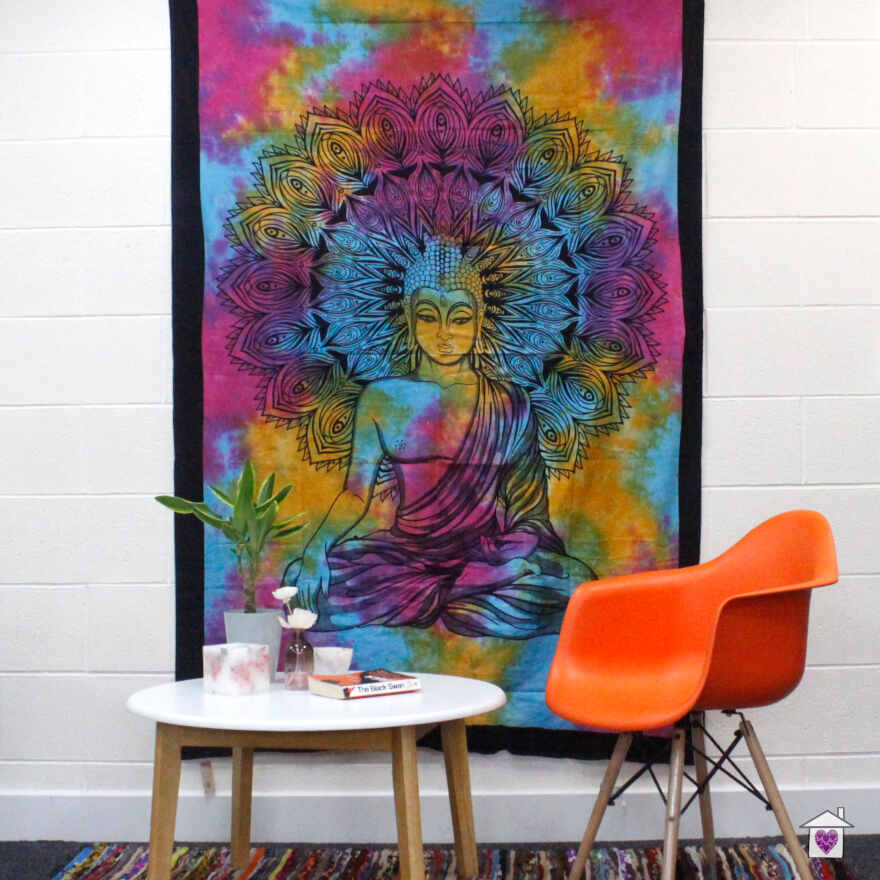 Chakra Buddha Single Cotton Bedspread / Wall Hanging - Image 2
