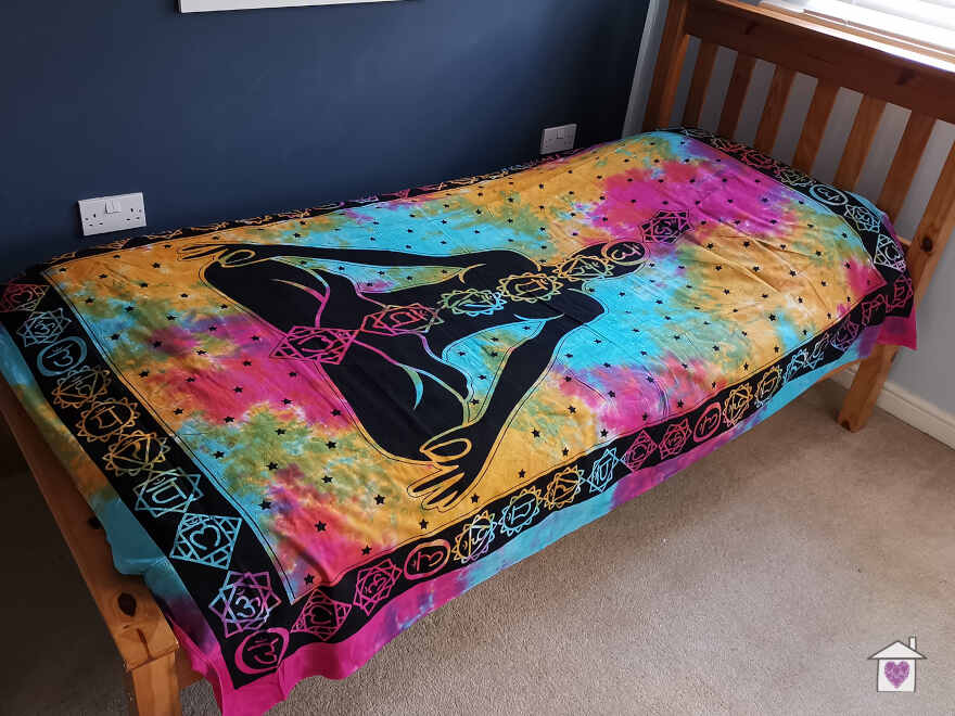Chakra Buddha Single Cotton Bedspread / Wall Hanging - Image 4