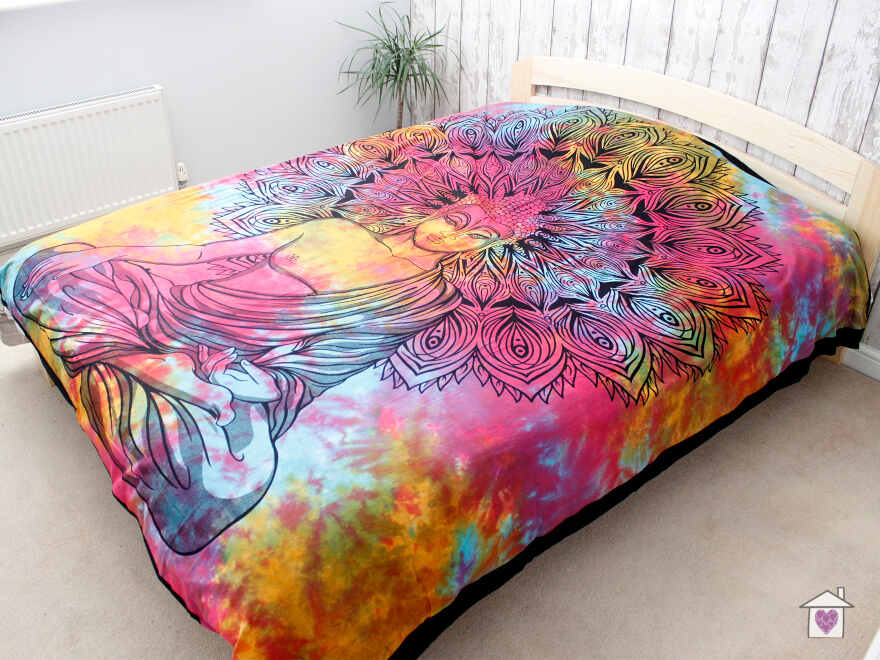 Peaceful Buddha Double Cotton Bedspread / Wall Hanging - Image 4