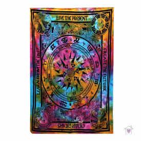 Cycle of Ages Single Cotton Bedspread / Wall Hanging