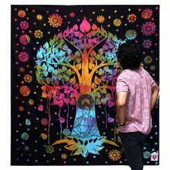 Bodhi Tree Single Cotton Bedspread / Wall Hanging - Image 2