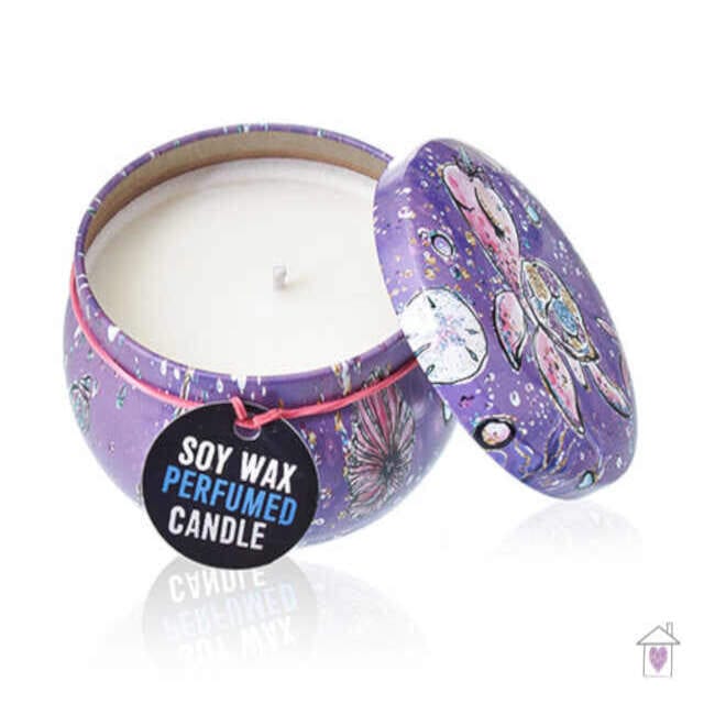 Art Tin Candle - Sea life - Rasberry (Assorted Design) - Image 5