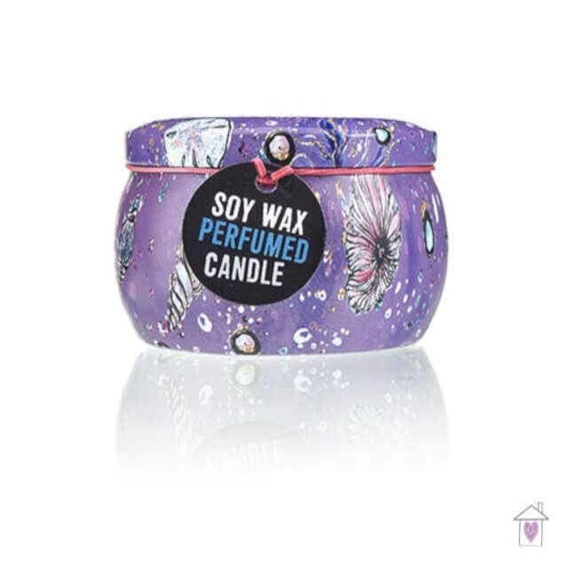 Art Tin Candle - Sea life - Rasberry (Assorted Design) - Image 2