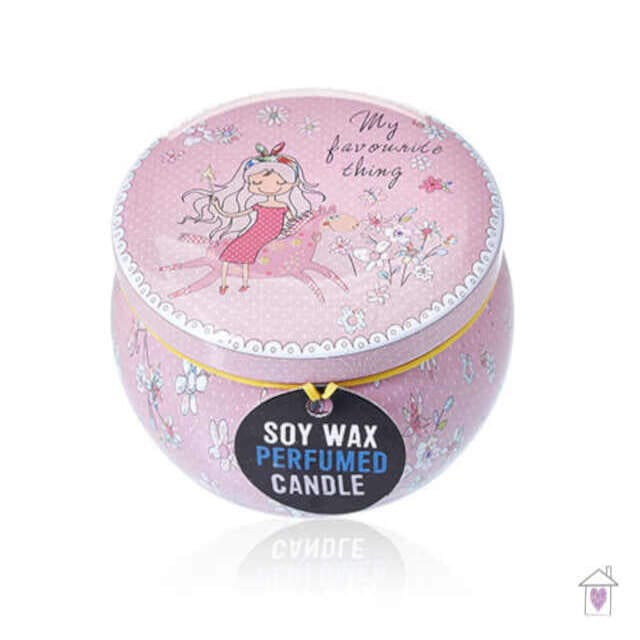 Art Tin Candle - Friendly Messages - Parma Violet (Assorted Design)