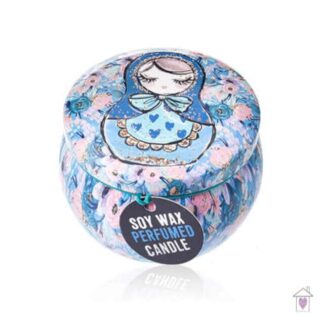 Art Tin Candle - Russian Dolls - Dolly Blue (Assorted Design)
