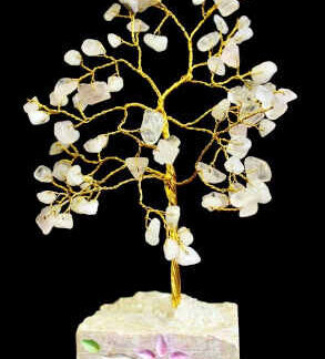 Rose Quartz Indian Gemstone Tree - 80 Stone