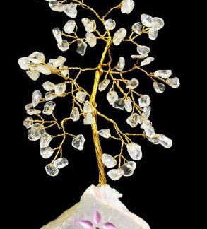 Rock Crystal Indian Gemstone Tree - 80 Stone