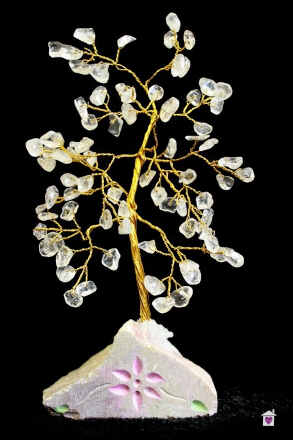 Rock Crystal Indian Gemstone Tree - 80 Stone