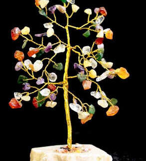 Multi-gem Indian Gemstone Tree - 80 Stone