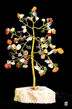 Multi-gem Indian Gemstone Tree - 80 Stone
