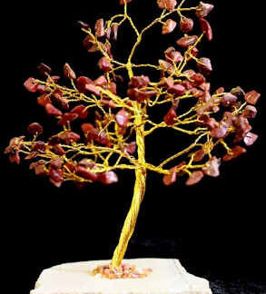 Red Jasper Indian Gemstone Tree - 160 Stone