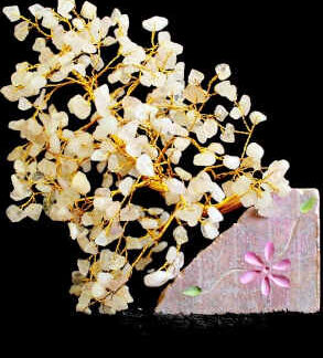 Rose Quartz Indian Gemstone Tree - 320 Stone