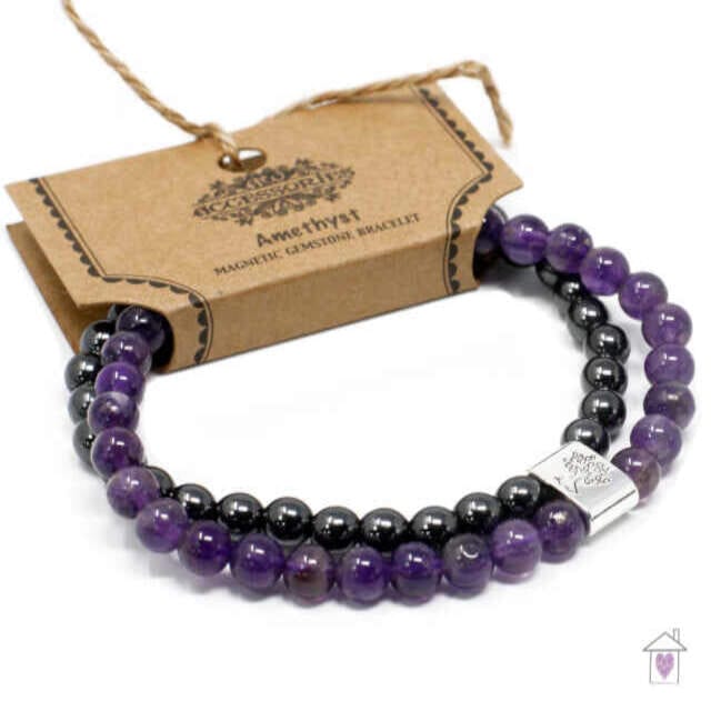 Magnetic Gemstone Bracelet - Amethyst - Image 4