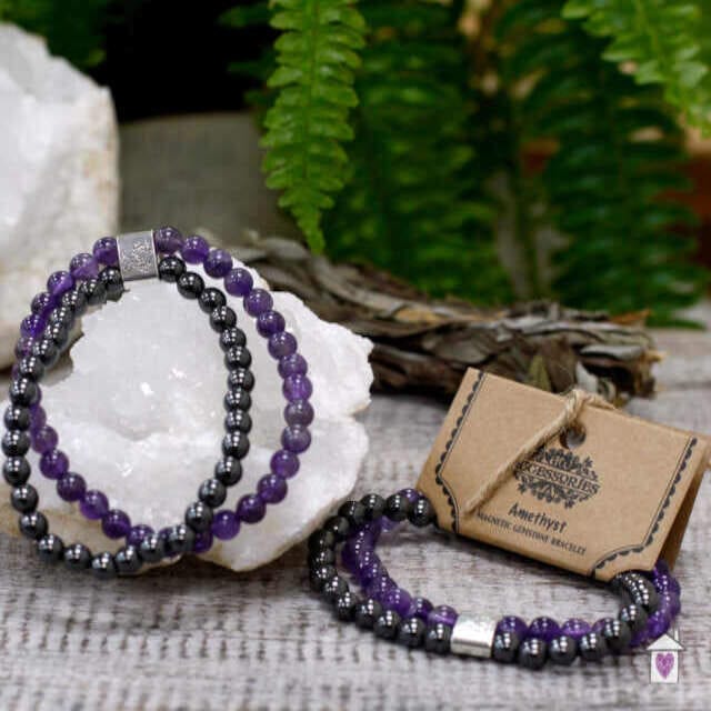 Magnetic Gemstone Bracelet - Amethyst - Image 3