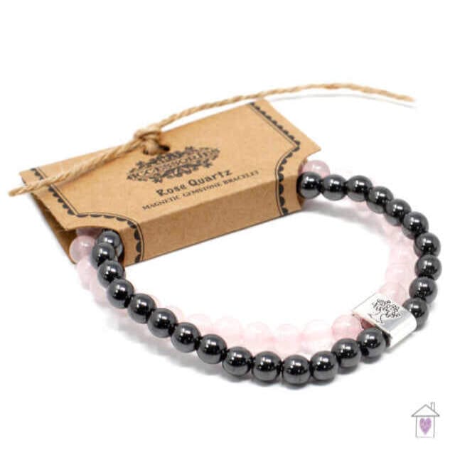 Magnetic Gemstone Bracelet - Rose Quartz - Image 4