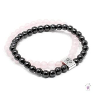Magnetic Gemstone Bracelet - Rose Quartz