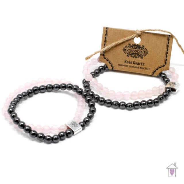 Magnetic Gemstone Bracelet - Rose Quartz - Image 5
