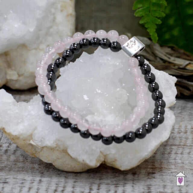 Magnetic Gemstone Bracelet - Rose Quartz - Image 2
