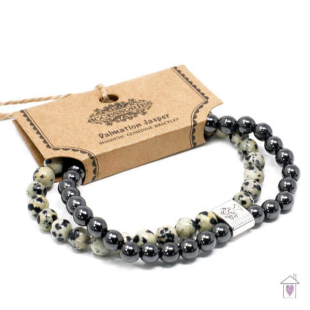 Magnetic Gemstone Bracelet - Dalmation Jasper - Image 5