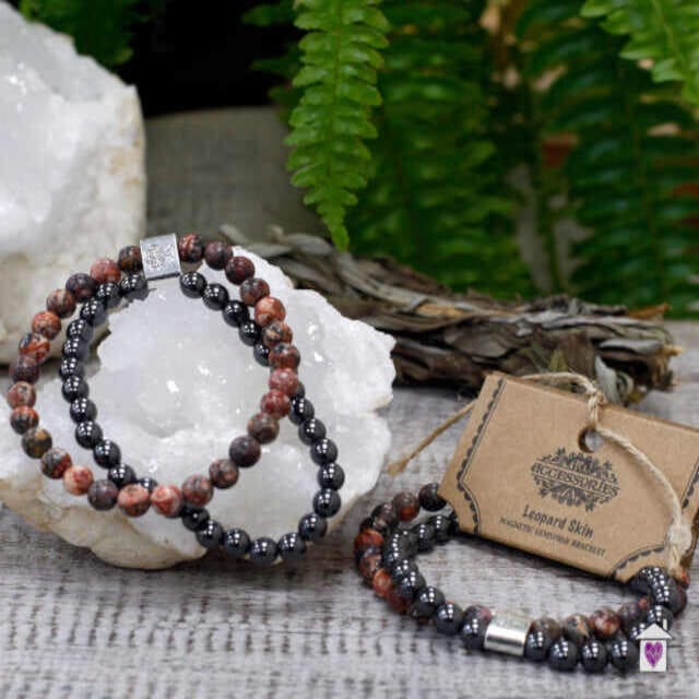 Magnetic Gemstone Bracelet - Leopard Skin - Image 3
