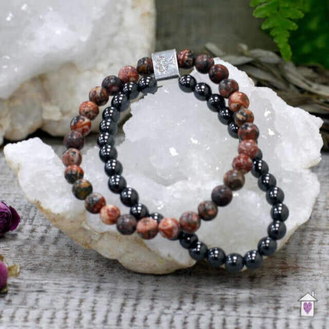 Magnetic Gemstone Bracelet - Leopard Skin - Image 2