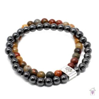 Magnetic Gemstone Bracelet - Picasso Jasper