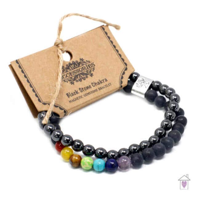 Magnetic Gemstone Bracelet - Black Stone Chakra - Image 4