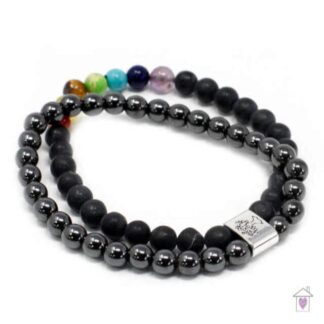 Magnetic Gemstone Bracelet - Black Stone Chakra