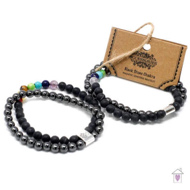 Magnetic Gemstone Bracelet - Black Stone Chakra - Image 5