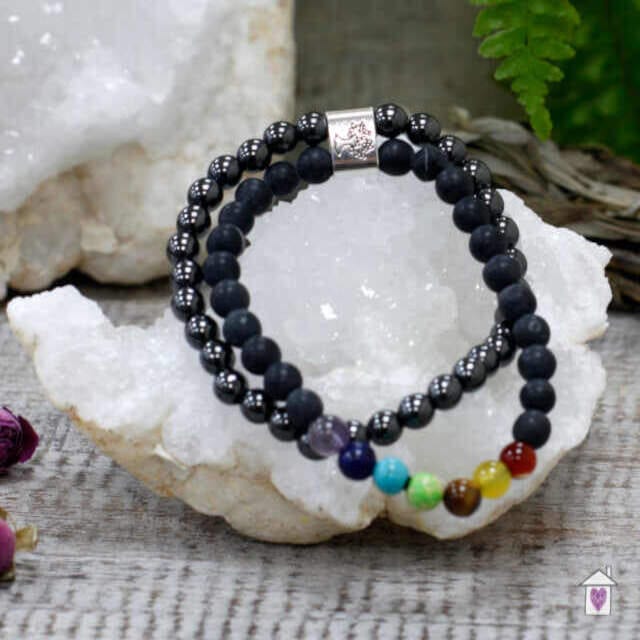 Magnetic Gemstone Bracelet - Black Stone Chakra - Image 2