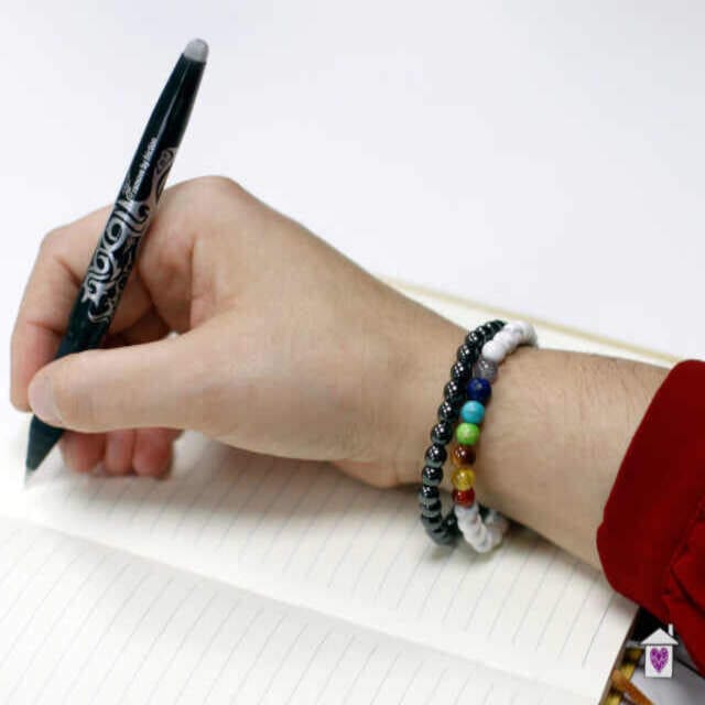 Magnetic Gemstone Bracelet - White Howlite Chakra - Image 4