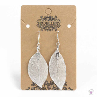 Earrings - Bravery Leaf - Silver
