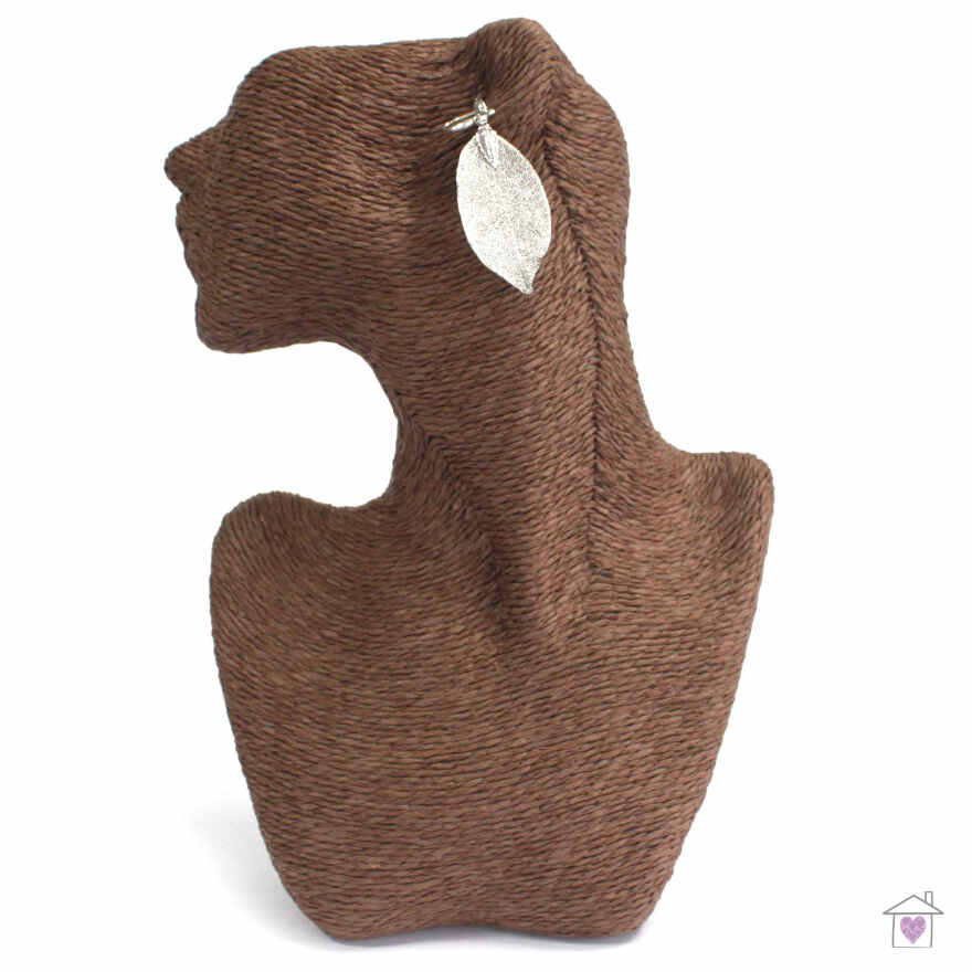 Earrings - Bravery Leaf - Silver - Image 2