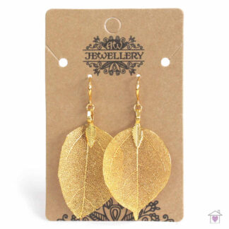 Earrings - Bravery Leaf - Gold