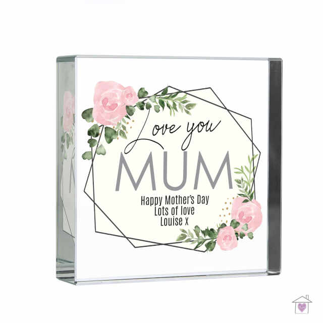 Personalised Abstract Rose Large Crystal Token - Image 2