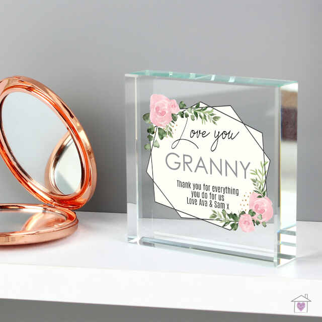 Personalised Abstract Rose Large Crystal Token - Image 3