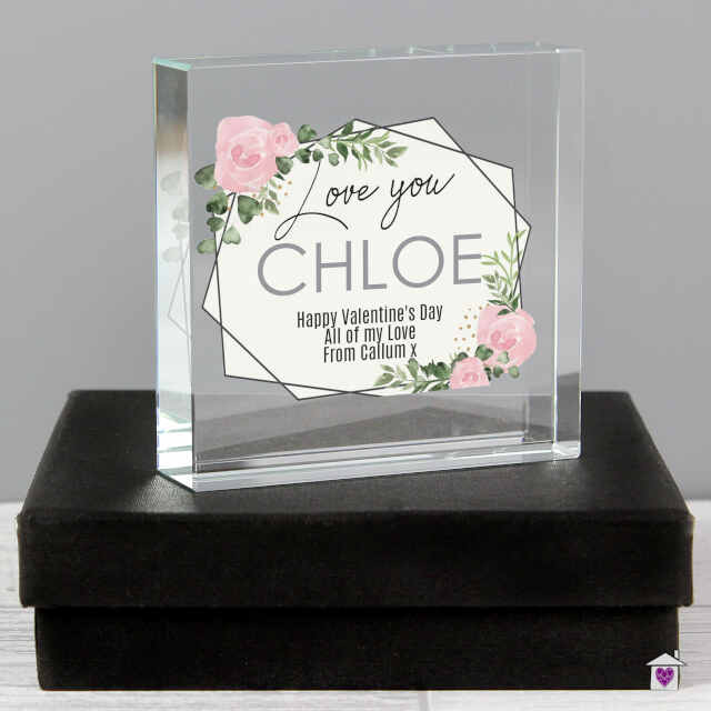 Personalised Abstract Rose Large Crystal Token - Image 4