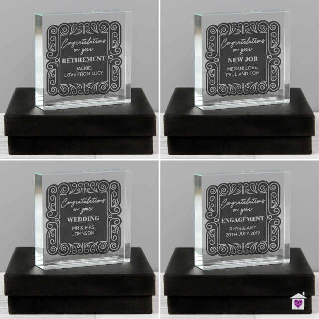 Personalised Congratulations Large Crystal Token - Image 3