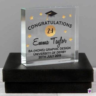 Personalised Congratulations Graduation Large Crystal Token