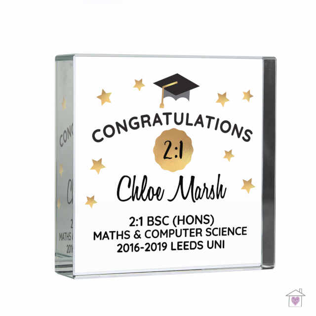 Personalised Congratulations Graduation Large Crystal Token - Image 2