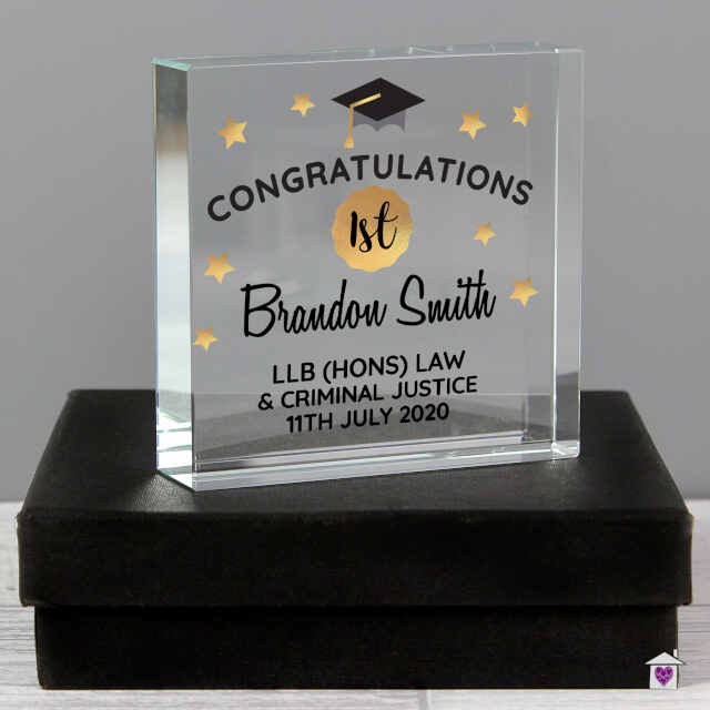 Personalised Congratulations Graduation Large Crystal Token - Image 3