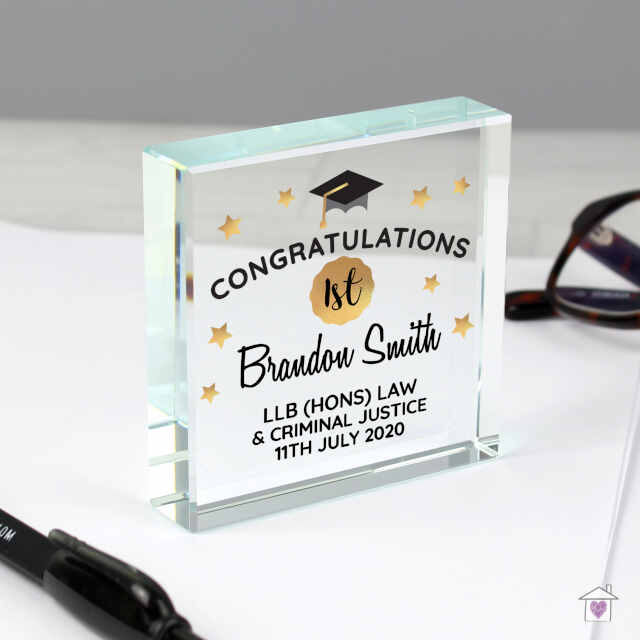 Personalised Congratulations Graduation Large Crystal Token - Image 6