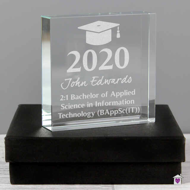 Personalised Graduation Large Crystal Token