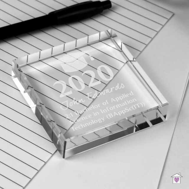 Personalised Graduation Large Crystal Token - Image 4