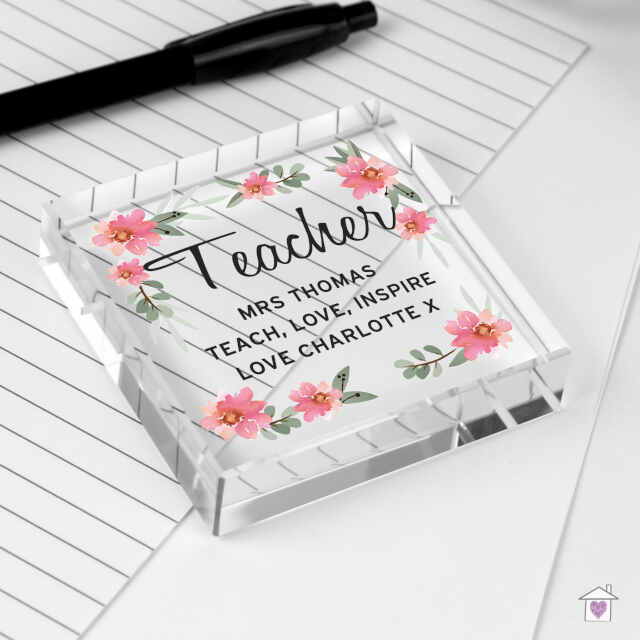 Personalised Floral Sentimental Large Crystal Token - Image 5