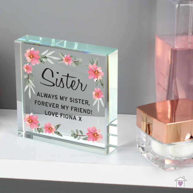 Personalised Floral Sentimental Large Crystal Token - Image 6