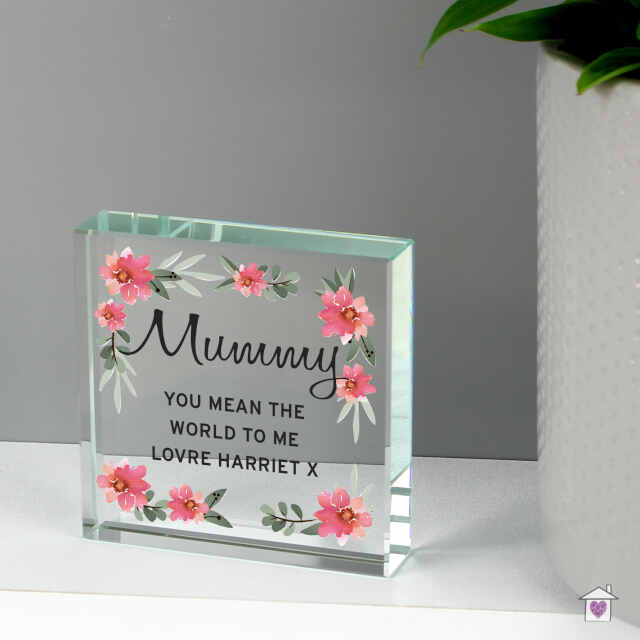 Personalised Floral Sentimental Large Crystal Token - Image 9